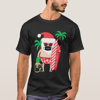 Camiseta Engraçado Presente Natal Em Julho Em Papais noeis 