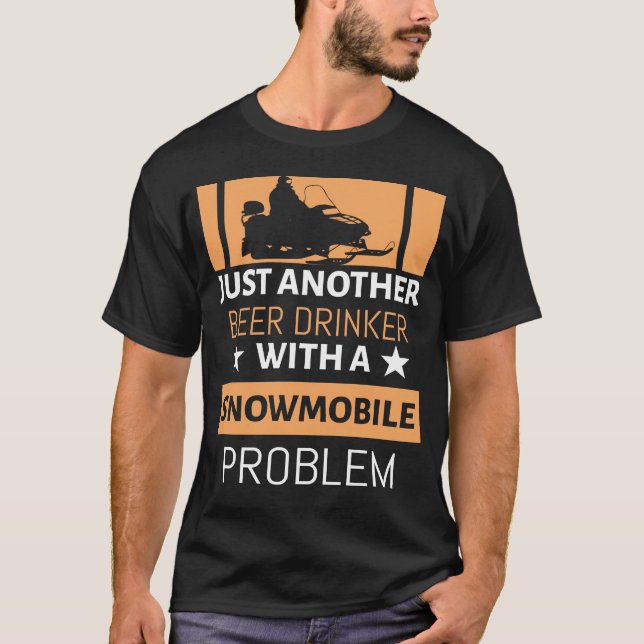 Camiseta Engraçado Presente Novelty Para O Lover Snowmobile (Frente)