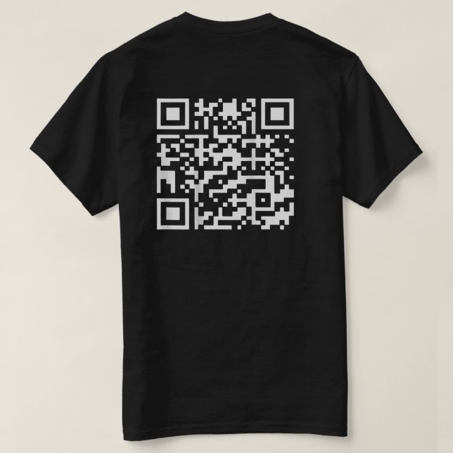 Camiseta Engraçado Presidente do QR Trump Dance Code (nas c (Verso do Design)