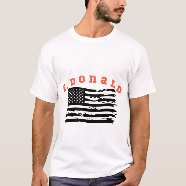 Camiseta engraçado presidente T.donald Trending de novo 202 (Frente)