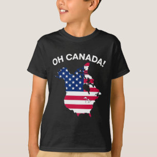 Camiseta Engraçado Presidente Trump Dizendo Oh Canadá Estad