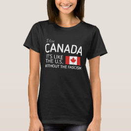 Camiseta Engraçado Pro Canada Shirt, é como os EUA sem