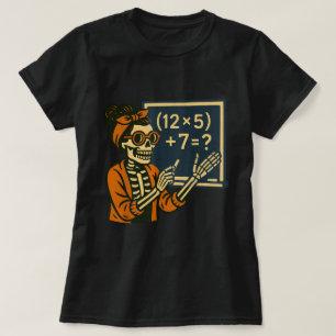 Camiseta Engraçado Professor de Esqueleto de Matemática 67 