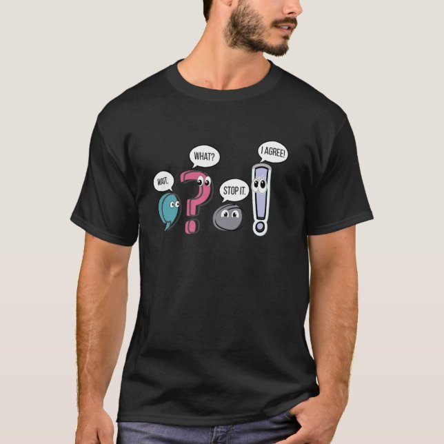 Camiseta Engraçado Professor De Gramática, Espera Que Parad (Frente)