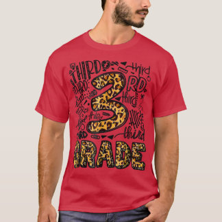 Camiseta Engraçado Professor de Impressão Leopardo da 3ª sé