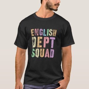 Camiseta Engraçado PROFESSOR DE INGLÊS DEPT SQUAD Teste de