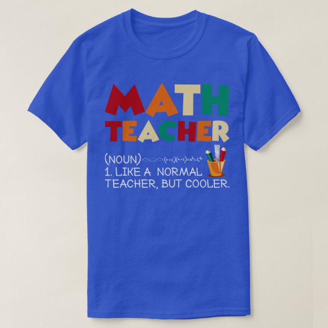 Camiseta Engraçado professor de matemática (Frente do Design)