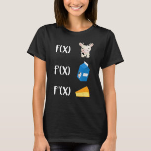 Camiseta Engraçado Professor de Matemática Arte Vaca Leite