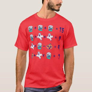 Camiseta Engraçado Professor de Matemática Pergunta Hallowe