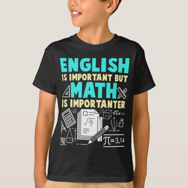 Camiseta Engraçado Professor de Matemática Piada Escola de  (Frente)
