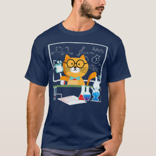 Camiseta Engraçado Professor de Química de Gatos de Ciên