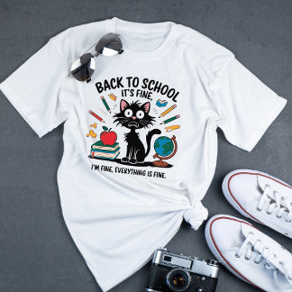 Camiseta Engraçado Professor de volta à Escola Gato Lover G