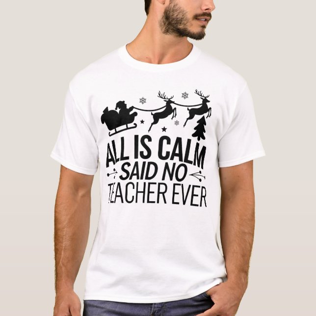 Camiseta Engraçado professor Design de Férias de Natal (Frente)
