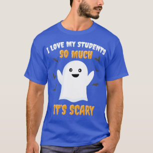 Camiseta Engraçado Professor Halloween Eu Amo meus alunos C