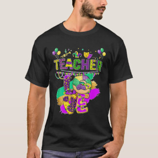 Camiseta Engraçado Professor Mardi Gras Família Corresponde