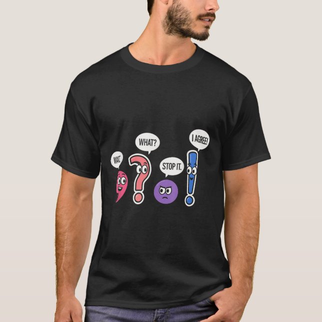 Camiseta Engraçado Professora De Gramática Esperem Que Para (Frente)