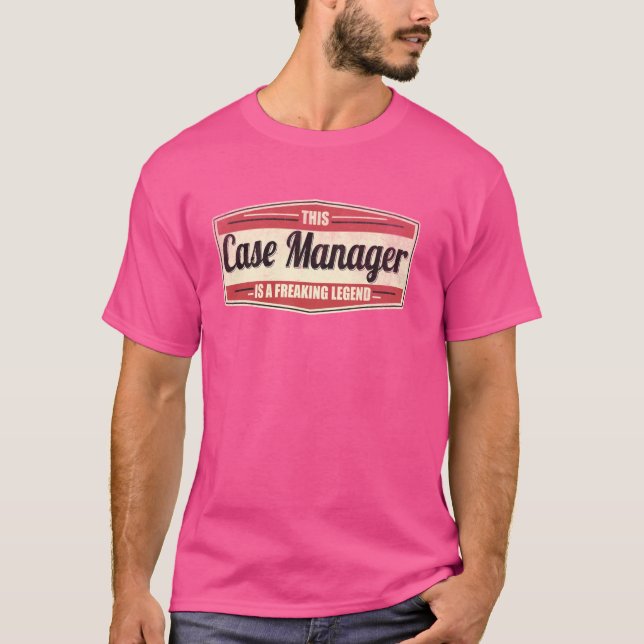 Camiseta Engraçado Profissão Cotação Vintage Case Manager (Frente)