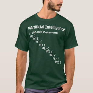 Camiseta Engraçado Programação Artificial de Inteligênc