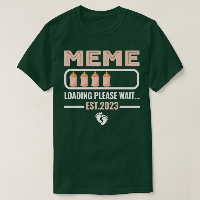 Camiseta Engraçado Promovido A Meme Carregando Nova Avó 202 (Frente do Design)