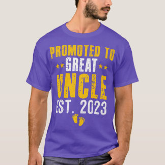 Camiseta Engraçado Promovido Ao Tio Excelente Est 2023 Em B