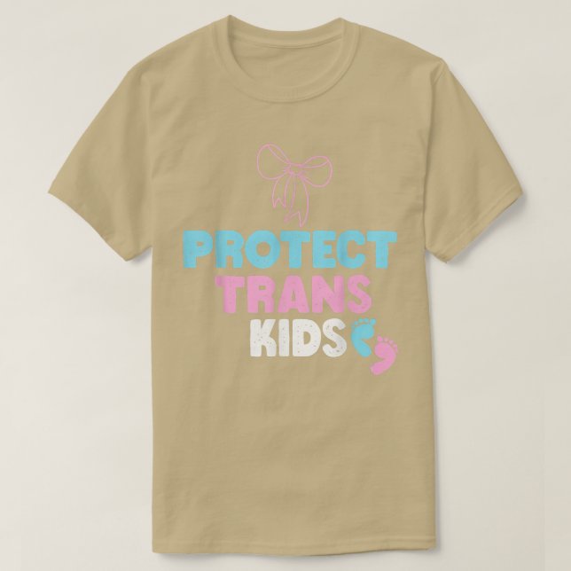 Camiseta Engraçado Proteger Crianças Trans Citação LGBT Pro (Frente do Design)