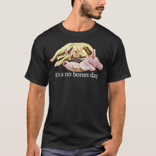 Camiseta Engraçado Pug Dormindo Foto É um Dia Sem Ossos 