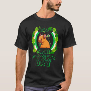 Camiseta Engraçado Pug Irish C Happy Dia de São Patrício Pa