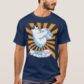Camiseta Engraçado Pulando Prêmio do Urso Polar