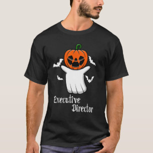 Camiseta Engraçado Pumpkin Ghost Diretor Executivo Hallowee