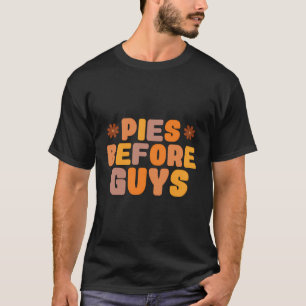 Camiseta Engraçado Pumpkin Pie Graças Pies Antes Das Caras