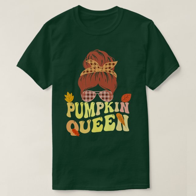 Camiseta Engraçado PUMPKIN QUEEN Halloween Carver Lady Call (Frente do Design)
