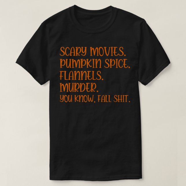 Camiseta Engraçado Pumpkin Spice Fall Men Mulheres, Filme A (Frente do Design)