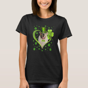 Camiseta Engraçado Puppy Shamrock Inglês Bulldog Rua Patrão