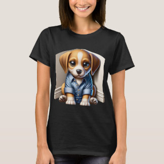 Camiseta Engraçado Puppy triste humor