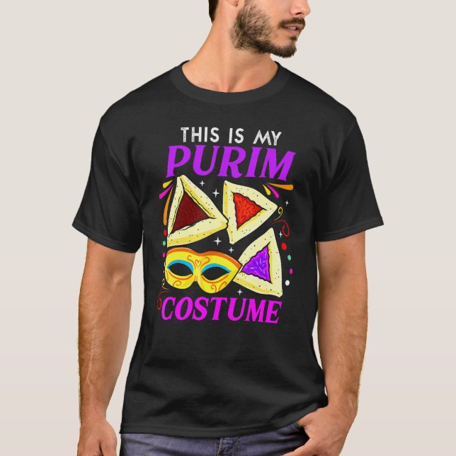 Camiseta Engraçado Purim Este É O Meu Costume De Purim Hama (Frente)