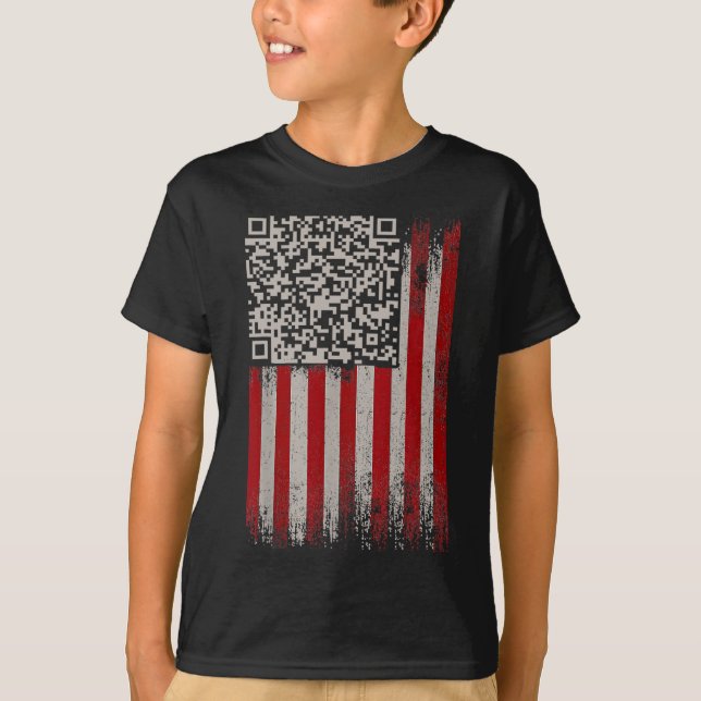 Camiseta Engraçado Qr Trump Dance Code (Frente)