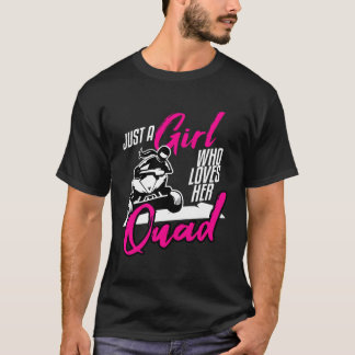 Camiseta Engraçado Quad Atv Rapariga Quatro Rodas Sujas