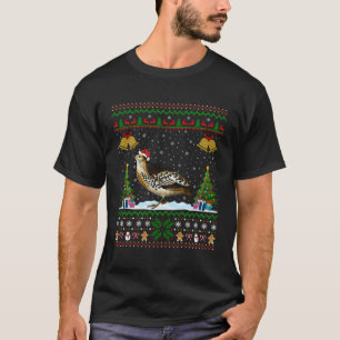 Camiseta Engraçado Quail Bird Xmas Gift Santa Hat Ugly Quai