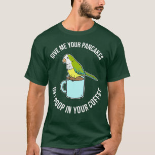 Camiseta Engraçado Quaker Parrot Presente Para Proprietário