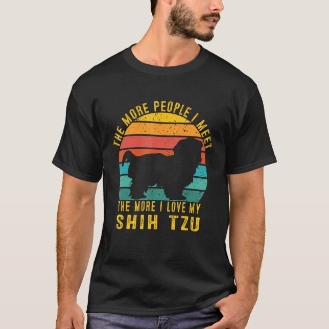 Camiseta Engraçado Quanto Mais Pessoas Eu Encontro Mais Eu  (Frente)
