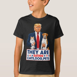 Camiseta Engraçado que eles estão comendo os cães os gatos