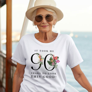 Camiseta Engraçado que Levei 90 Anos para Ficar Tão Bem! 