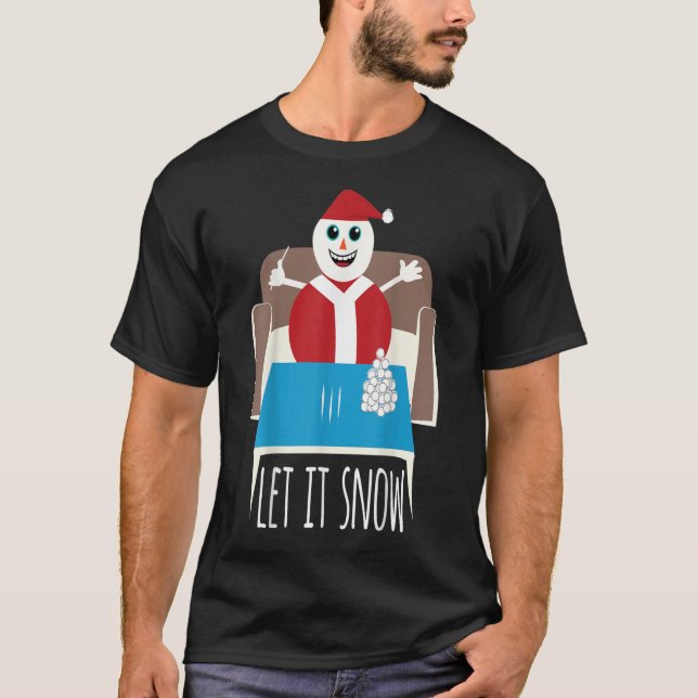 Camiseta Engraçado Que Neve Snowman Removido Remoção Da Dro (Frente)