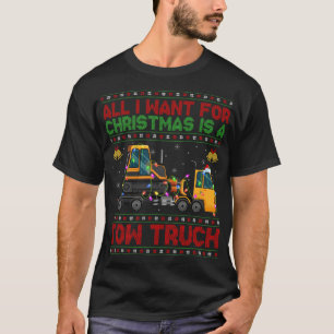 Camiseta Engraçado Que Só Quero De Natal É Um Caminhão-De-F
