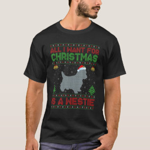 Camiseta Engraçado Que Tudo Que Quero Para O Natal É Um Wes