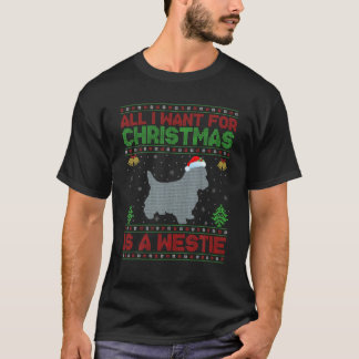 Camiseta Engraçado Que Tudo Que Quero Para O Natal É Um Wes