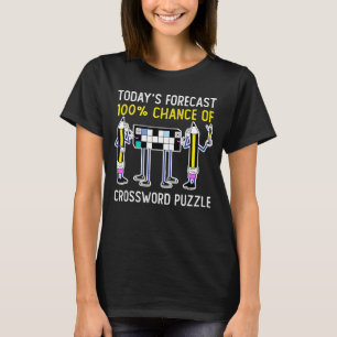 Camiseta Engraçado Quebra-cabeça de Palavra Cruzada Quebra-