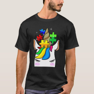 Camiseta Engraçado Quebra-cabeça de Sensibilização do Unicó
