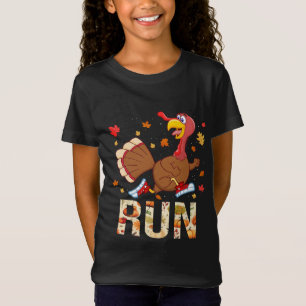Camiseta Engraçado Queda Ditos Ação de Graças Trot Run Turk