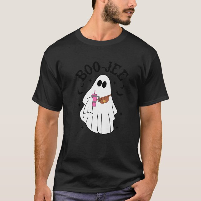 Camiseta Engraçado Queda Halloween Fantasma Boujee Boo Jee  (Frente)